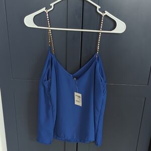 Charlotte Russe Royal Blue Chain-Strap Cami